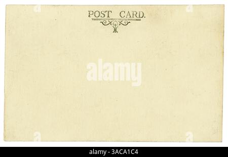 Revers de l'ère WW1 originale non postée, non écrite, non divded carte postale arrière avec un design charmant. Daté au recto, le 11 mars 1915, Royaume-Uni Banque D'Images