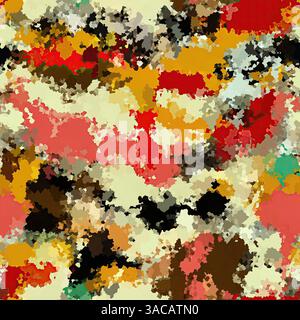 Motif sans couture d'éclaboussures de peinture aléatoire abstraite. Tissu texturé effet marbré épais et imprimé sur toute la surface. Pour moucheté Banque D'Images