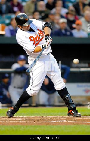 30 avril 2008 - Baltimore, Maryland, États-Unis - KEVIN MILLAR #15 pour les Orioles de Baltimore en action contre les visiteurs des Rays de Tampa Bay à Oriole Park à Camden Yards à Baltimore. Les rayons battent les Orioles 8-1. (Crédit image : © Joy R Absalon/Cal Sport Media/ZUMA Press) Banque D'Images