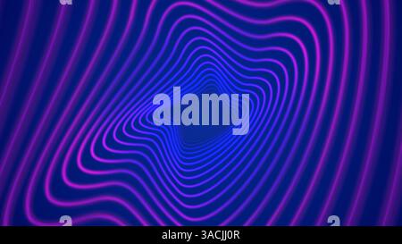 Fond ondulé coloré de conception abstraite dans des couleurs orange et bleu chaudes vives UltraHD 4K. Banque D'Images