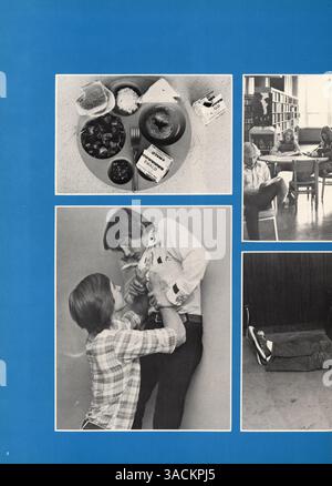 L'annuaire Whigrean 1976 de l'Edina East High School capture les moments clés de l'année scolaire 1975-1976, documentant les élèves, les enseignants, les équipes sportives, les clubs, et des événements importants de la communauté scolaire. Banque D'Images