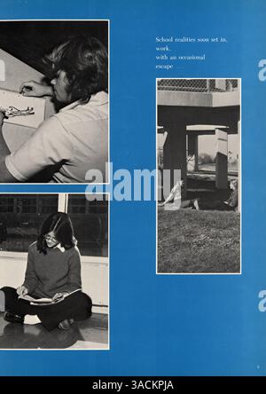 Cette édition 1976 de l'annuaire Whigrean d'Edina East High capture la communauté de l'école, avec des étudiants, des professeurs, des équipes sportives, des clubs, et les grands événements scolaires de l'année 1975-1976. Banque D'Images