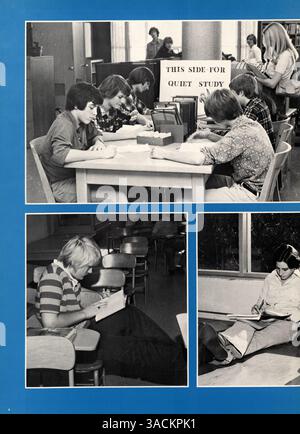 L'annuaire Whigrean 1976 de l'Edina East High School documente l'année scolaire 1975-1976 avec des élèves, des enseignants, des équipes sportives, des clubs scolaires, et d'autres événements importants. Banque D'Images