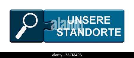 Puzzle bouton en deux pièces montre nos emplacements Banque D'Images