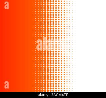 Transition de la couleur en pointillés du rouge orange au blanc Banque D'Images