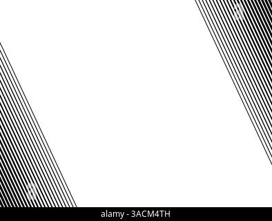 Modèle de bannière de mise en page - bandes en blanc noir avec espace texte Banque D'Images