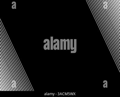 Modèle de bannière de mise en page - bandes en noir et blanc avec espace texte Banque D'Images