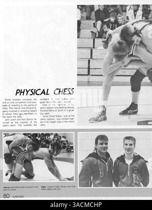 Cette édition 1988 de l'annuaire South High 'Tiger' couvre le corps étudiant, la faculté, les sports, les clubs et les événements de l'année académique 1987-1988. Banque D'Images