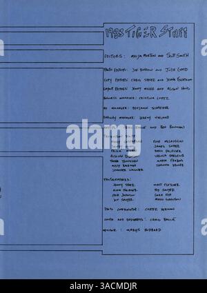 L'annuaire « Tiger » de South High School en 1988 décrit les événements et les réalisations des étudiants, des professeurs et de l'athlétisme au cours de l'année scolaire 1987-1988/09. Banque D'Images