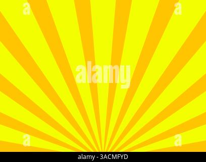 Motif étoile avec des rayures de rayons orange et jaune comme fond Banque D'Images