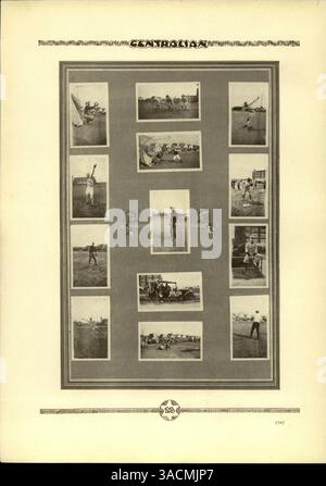 Cet annuaire 'Centralian' 1923 enregistre les événements de l'année scolaire 1922-1923 au Central High School. Il présente des portraits d'étudiants, de l'athlétisme, des clubs étudiants et des activités scolaires majeures, avec un accent sur l'histoire afro-américaine au sein de la communauté scolaire. Banque D'Images