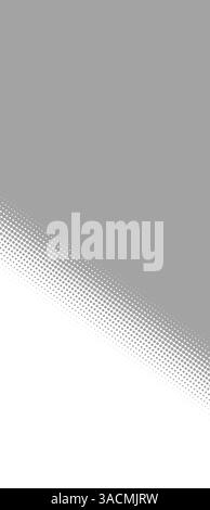 Modèle de mise en page - bannière rayée à la verticale avec transition à partir de points en gris et blanc Banque D'Images