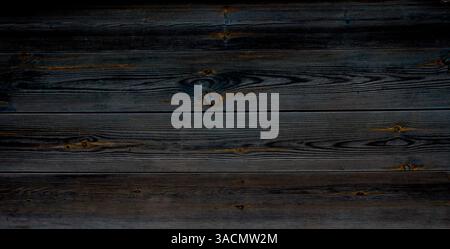 Large fond fait de vieilles planches de bois foncées Banque D'Images