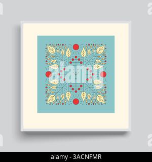 Elément floral vectoriel. Maquette de manuel, de livret ou de carnet de notes. Brochure commerciale. Modèle de conception de couverture. Illustration vectorielle. Illustration de Vecteur