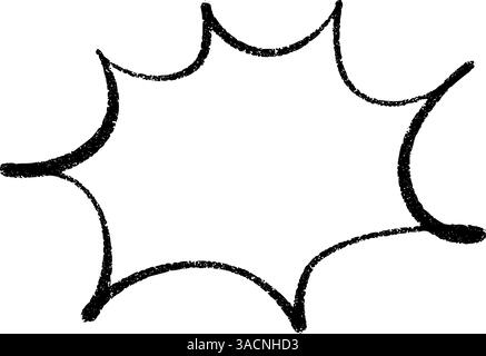 Boom ! Bulle de bande dessinée avec effet d'éclatement explosif. Ballon manga super-héros et cadre pop bombe. Illustration vectorielle plate isolée sur backgrou blanc Illustration de Vecteur