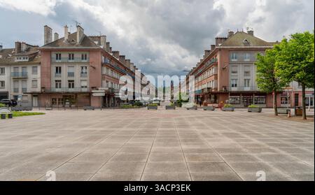 Impression de Saint-Die-des-Vosges, commune du département des Vosges, Grand est, nord-est de la France Banque D'Images