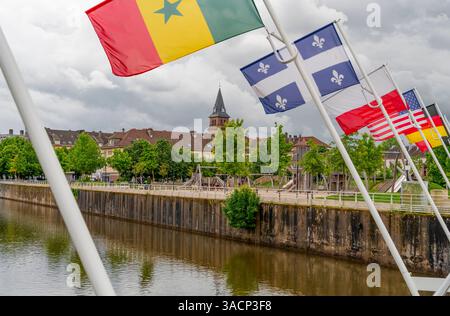 Impression de Saint-Die-des-Vosges, commune du département des Vosges, Grand est, nord-est de la France Banque D'Images