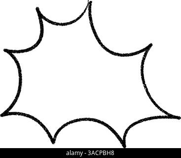 Boom ! Bulle de bande dessinée avec effet d'éclatement explosif. Ballon manga super-héros et cadre pop bombe. Illustration vectorielle plate isolée sur backgrou blanc Illustration de Vecteur