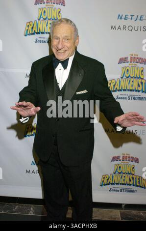 08 nov. 2007 - Manhattan, NY, USA - MEL BROOKS est sur place pour la soirée d'ouverture de sa nouvelle comédie musicale 'Young Frankenstein' à l'Empire State Building. (Crédit image : © Bryan Smith/ZUMA Press) RESTRICTIONS : New York City Papers DROITS SORTIS ! Banque D'Images