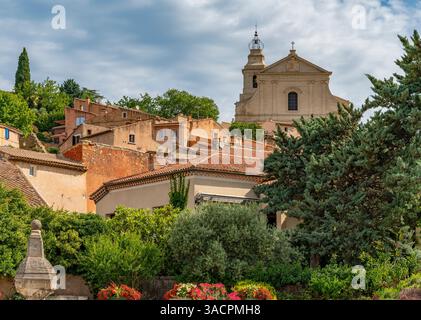 Impression de Bedoin, commune du département du Vaucluse en région Provence dans le sud-est de la France. Banque D'Images