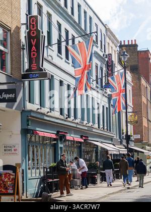 Quo Vadis restaurant emblématique dans Dean Street à Soho Londres Royaume-Uni Banque D'Images