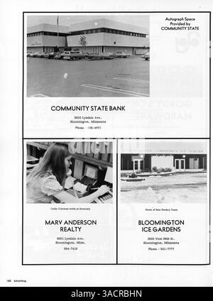 L'édition 1976 du Lincoln High Yearbook présente les événements et activités importants de l'année scolaire 1975-1976-1998, mettant en vedette la vie étudiante, l'athlétisme et les clubs scolaires. Banque D'Images
