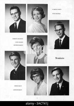 L'annuaire '65 Eagle' de l'Eden Prairie High School documente les expériences des élèves, des enseignants, des sports et des activités parascolaires de l'année scolaire 1964-1965. Banque D'Images