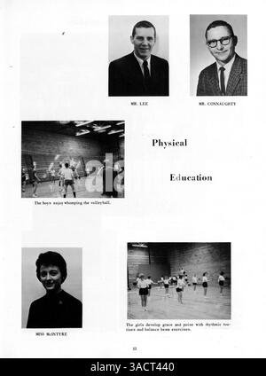 L'annuaire '65 Eagle' de l'Eden Prairie High School documente les réalisations et les expériences des élèves, des enseignants et de l'athlétisme au cours de l'année scolaire 1964-1965/09. Banque D'Images