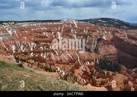 Cedar Breaks National Monument avec de la neige à Cedar City Utah USA Banque D'Images