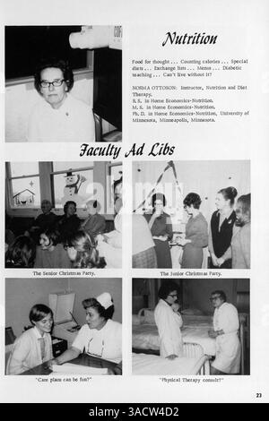 Cet annuaire 1970, Lamp Seventy, de la Hennepin General Hospital School of Nursing, relate les réalisations des étudiants et des professeurs au cours de l'année scolaire 1969-1970/09, mettant en évidence l'éducation infirmière et la formation en soins de santé. Banque D'Images