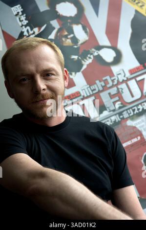 09 mai 2008 - Tokyo, Japon - L'acteur anglais SIMON PEGG parle de son nouveau film 'Hot Fuzz' lors d'une interview privée. Hot Fuzz sortira sur les écrans japonais le 26 juillet 2008 (image de crédit : Christopher Jue/ZUMAPRESS.com) Banque D'Images