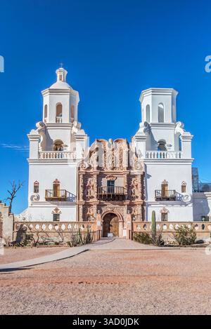 Arizona, Tucson. Église San Xavier del bac Mission Banque D'Images