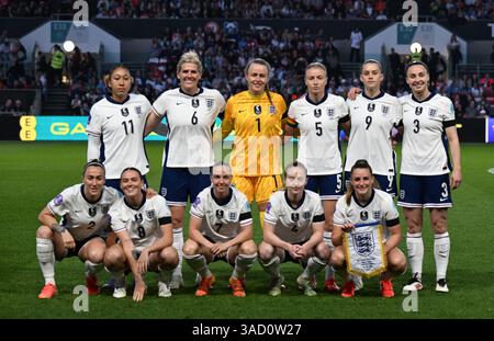 Ashton Gate, Bristol, Royaume-Uni. 4 avril 2025. Women Nations League International Football, Angleterre contre Belgique ; équipe d'Angleterre pour le match crédit : action plus Sports/Alamy Live News Banque D'Images