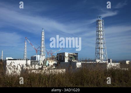 12 novembre 2011 - Tokyo, Japon - vue de la centrale nucléaire paralysée de Fukushima Dai-ichi à Okuma, Japon samedi 12 novembre 2011. (Crédit image : © David Guttenfelder-Pool/Jana Press/ZUMAPRESS.com) Banque D'Images