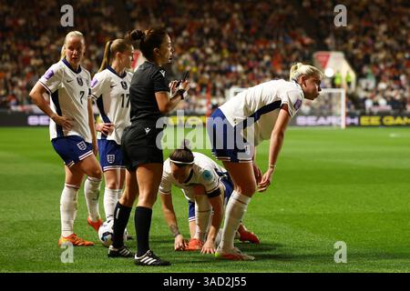 Bristol, Royaume-Uni. 4 avril 2025. Lors du match Angleterre - Belgique UEFA Women's Nations League à Ashton Gate, Bristol. Le crédit photo devrait se lire : Annabel Lee-Ellis/Sportimage crédit : Sportimage Ltd/Alamy Live News Banque D'Images