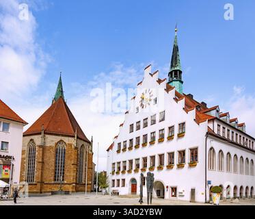 Germany, Bavaria, Neumarkt in der Oberpfalz, Town Hall, Town Hall Square Banque D'Images
