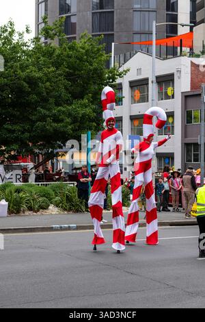Défilé de Noël à Hobart, Tasmanie. Banque D'Images