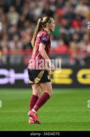 Ashton Gate, Bristol, Royaume-Uni. 4 avril 2025. Women Nations League International Football, Angleterre contre Belgique ; Janice Cayman of Belgium crédit : action plus Sports/Alamy Live News Banque D'Images