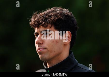 Suzuka, 05 avril 2025 : Gabriel Bortoleto (BRA) de Kick Sauber lors du Grand Prix de formule 1 du Japon 2025. Crédit : Corleve/Alamy Live News Banque D'Images