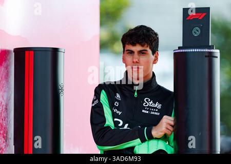 Suzuka, 05 avril 2025 : Gabriel Bortoleto (BRA) de Kick Sauber lors du Grand Prix de formule 1 du Japon 2025. Crédit : Corleve/Alamy Live News Banque D'Images