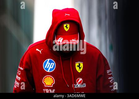 Suzuka, 05 avril 2025 : Lewis Hamilton (GBR) de la Scuderia Ferrari lors du Grand Prix de formule 1 du Japon 2025. Crédit : Corleve/Alamy Live News Banque D'Images