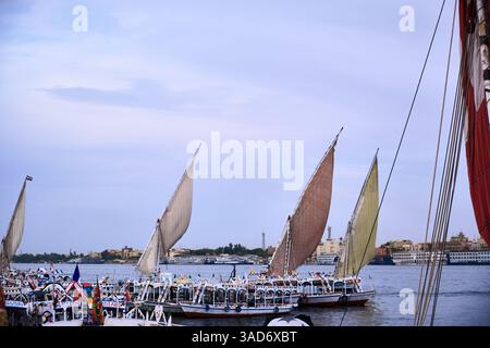 Bateaux sur le Nil Banque D'Images