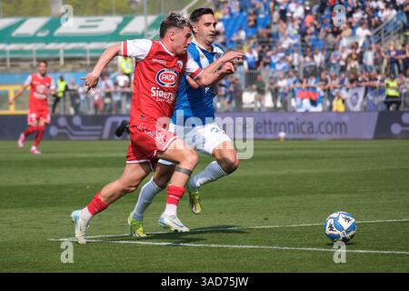 Brescia, Italie. 05th Apr, 2025. Lors du match de football italien Serie B entre le Brescia Calcio FC et le Mantova 1911 au stade Mario Rigamonti le 5 avril 2025, Brixia, Italie. Crédit : Agence photo indépendante/Alamy Live News Banque D'Images