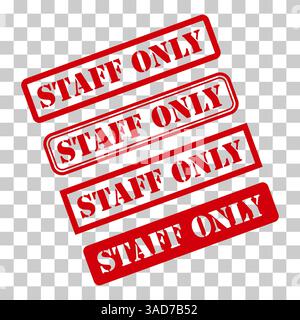 Ensemble de seulement icône de personnel, symbole de zone de danger, illustration de vecteur de signe de personne d'entrée de sécurité . Illustration de Vecteur
