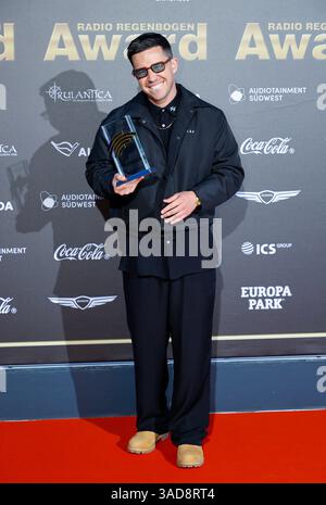 Rust, Allemagne. 05th Apr, 2025. Rust, Allemagne - 04 avril 2025 : le 25e Prix Radio Regenbogen à Europa-Park avec le musicien Nico Santos crédit : Mandoga Media/Alamy Live News Banque D'Images