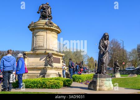 Mémorial de Gower, Stratford upon Avon, demeure de William Shakespeare. Banque D'Images