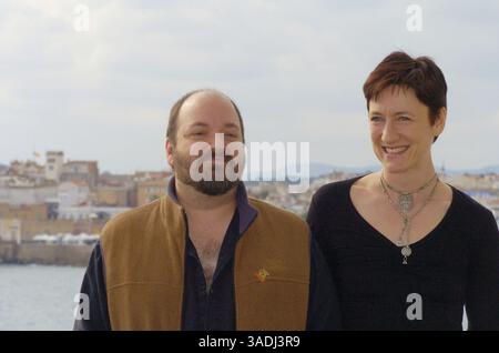 09 oct. 2005 ; Sitges, Barcelone, Espagne ; DAVE MCKEAN et LISA HENSON de la Jim Henson Company lors de l'appel photo pour 'Mirrormask' au Festival du film de Sitges 2005 en Espagne. Photo le 9 octobre 2005.. (Crédit image : Robert Marquardt/ZUMAPRESS.com) Banque D'Images