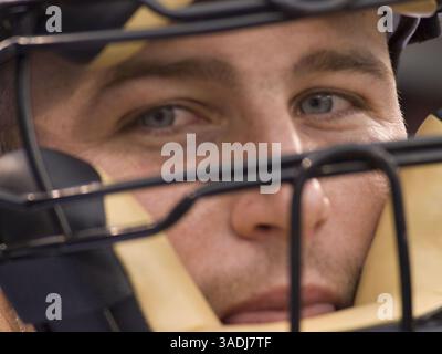 09 août 2008 - Denver, Colorado, États-Unis - MLB Baseball - Colorado Rockies Catcher CHRIS IANNETTA lors d'une défaite de 3-8 contre les Padres de San Diego à Coors Field (crédit image : Don Senia Murray/ZUMAPRESS.com) Banque D'Images