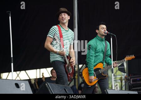 16 août 2005 ; Budapest, HONGRIE ; les BEATSTEAKS se produisent en concert au Festival Sziget annuel à Budapest, Hongrie. (Crédit image : NorthFoto/ZUMAPRESS.com) Banque D'Images