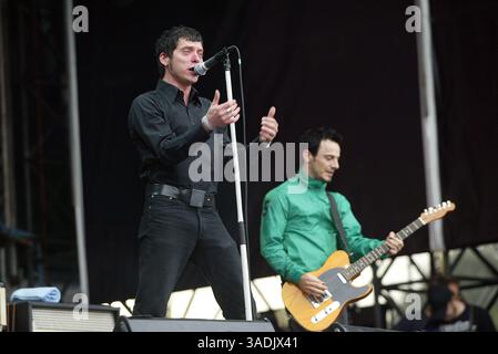 16 août 2005 ; Budapest, HONGRIE ; les BEATSTEAKS se produisent en concert au Festival Sziget annuel à Budapest, Hongrie. (Crédit image : NorthFoto/ZUMAPRESS.com) Banque D'Images
